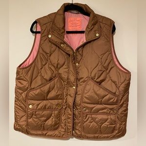 J.crew quilted excursion vest in dark nutmeg